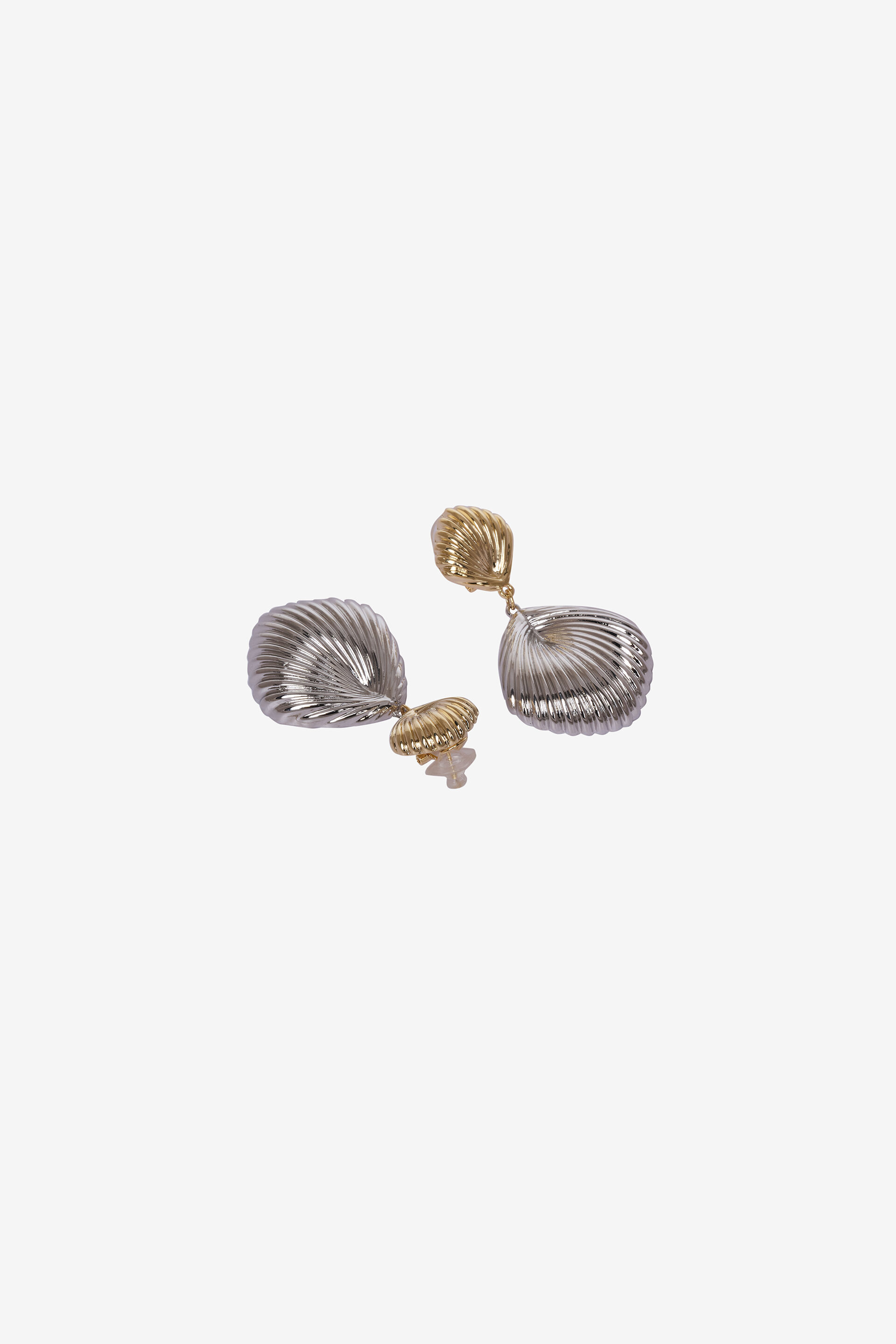 Dual Shell Earrings, , image 2